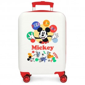 Disney Mickey Peek A Boo 50 cm 33L trolley bag - White (White) куфари,disney,mickey,peek,a,boo,50,cm,33l,trolley,bag,white,(white)