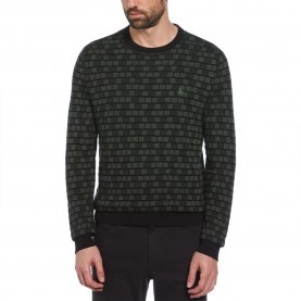 блуза,мъжки,пуловери,original,penguin,ao,jacquard,checkered,sweater,black