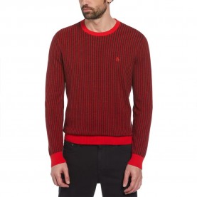 блуза,мъжки,пуловери,original,penguin,ao,jacquard,tonal,sweater,red