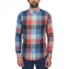 риза,с,дълъг,ръкав,мъжки,ризи,original,penguin,blend,stretch,plaid,long,sleeve,shirt,multicolor