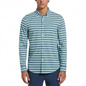 риза,с,дълъг,ръкав,мъжки,ризи,original,penguin,eco,chambray,stretch,plaid,long,sleeve,shirt,blue,haze,(green,blue)