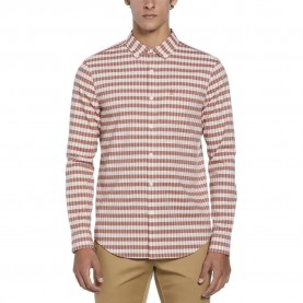 риза,с,дълъг,ръкав,мъжки,ризи,original,penguin,eco,chambray,stretch,plaid,long,sleeve,shirt,red
