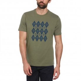 тениска,мъжки,тениски,original,penguin,graphic,argyle,pete,short,sleeve,t,shirt,dusty,olive,(green)