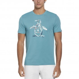 тениска,мъжки,тениски,original,penguin,hd,floral,pete,graphic,short,sleeve,t,shirt,blue,(teal)