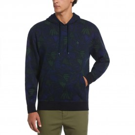 суичър,мъжки,пуловери,original,penguin,organic,aop,floral,fleece,hoodie,black