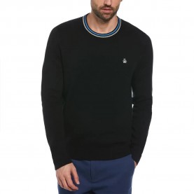 блуза,мъжки,пуловери,original,penguin,tipped,crew,neck,sweater,black,(true,black)