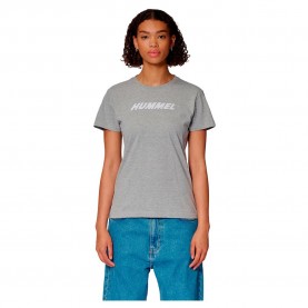 тениска,дамски,тениски,hummel,elemental,logo,cotton,short,sleeve,t,shirt,grey,melange,(grey)