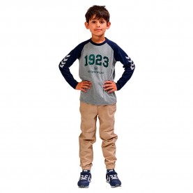 юношеска,тениска,детски,тениски,hummel,nipps,junior,long,sleeve,t,shirt,grey,(light,grey,melange)