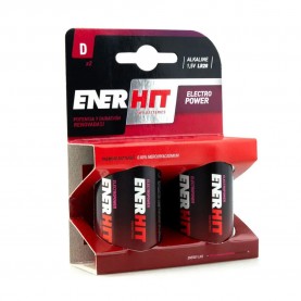 батерии,enerhit,lr20,d,1.5v,alkaline,battery,2,units,clear,(red)