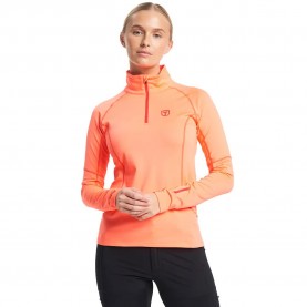 Блуза Tenson TXlite half zip sweater - Orange (Coral Neon) блуза,дамски,пуловери,дамски,плетени,дрехи,tenson,txlite,half,zip,sweater,orange,(coral,neon)