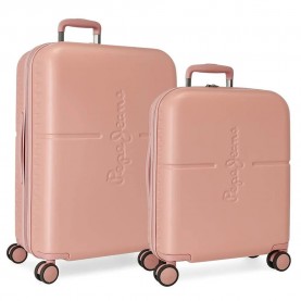 Pepe jeans 440007143 High 55-70 cm 116L trolley bag 2 units - Pink (Pink) куфари,pepe,jeans,440007143,high,55,70,cm,116l,trolley,bag,2,units,pink,(pink)