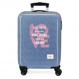куфари,pepe,jeans,noni,denim,55,cm,34l,trolley,bag,blue