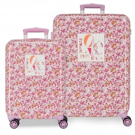 куфари,pepe,jeans,sandra,55,68,cm,104l,trolley,bag,2,units,pink