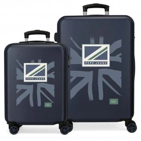 куфари,pepe,jeans,tom,55,65,cm,91l,trolley,bag,2,units,blue