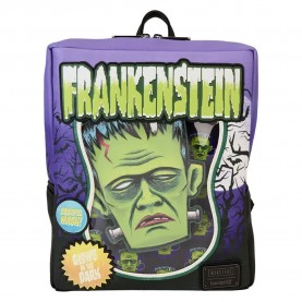 раница,раници,loungefly,frankenstein,neon,mask,universal,monster,backpack,green