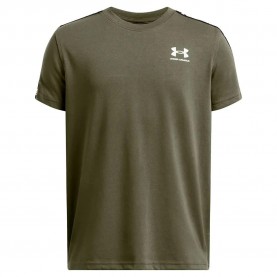 тениска,детски,тениски,under,armour,sportstyle,taped,short,sleeve,t,shirt,green,(marine,od,green,white)