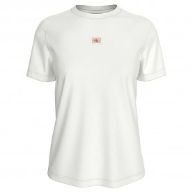 тениска,дамски,тениски,calvin,klein,woven,label,short,sleeve,t,shirt,bright,white,(white)