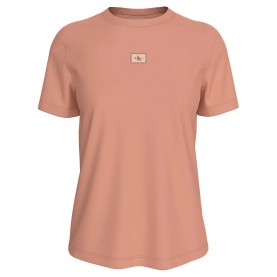 тениска,дамски,тениски,calvin,klein,woven,label,short,sleeve,t,shirt,orange,(tuscany)