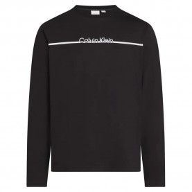 тениска,мъжки,тениски,calvin,klein,split,line,logo,long,sleeve,t,shirt,ck,black,(black)
