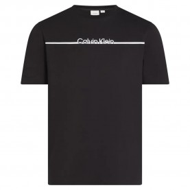 тениска,мъжки,тениски,calvin,klein,split,line,logo,short,sleeve,t,shirt,ck,black,(black)