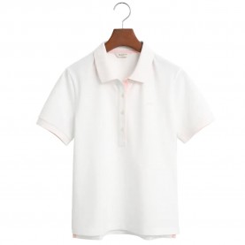 дамски,блузи,с,яка,gant,contrast,collar,short,sleeve,polo,white