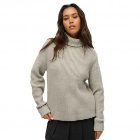 блуза,дамски,пуловери,дамски,плетени,дрехи,superdry,merchant,textured,high,neck,sweater,grey