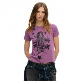 тениска,дамски,тениски,superdry,pop,archive,super,fitted,short,sleeve,t,shirt,purple,(purple,gumdrop)