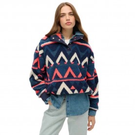 блуза,дамски,пуловери,дамски,плетени,дрехи,superdry,super,soft,printed,henley,sweater,blue