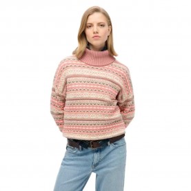 блуза,дамски,пуловери,дамски,плетени,дрехи,superdry,textured,pattern,sweater,pink