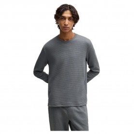 тениска,мъжки,пижами,hugo,austin,long,sleeve,pyjama,t,shirt,grey