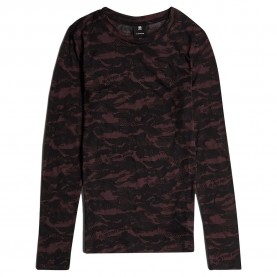 тениска,дамски,тениски,g,star,fine,lace,aop,slim,fit,r,t,long,sleeve,t,shirt,brown