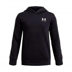 суичър,детски,блузи,under,armour,icon,fleece,taping,hoodie,black,white,(black)