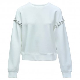 блуза,дамски,блузи,salsa,jeans,shimmer,applied,armpit,sweatshirt,white