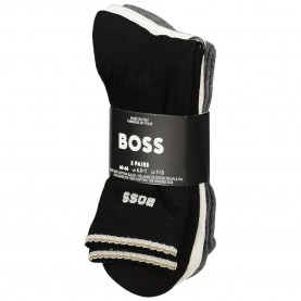 чорапи,мъжки,чорапи,boss,rib,stripe,socks,3,pairs,open,miscellaneous,960,(black)