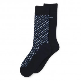 чорапи,мъжки,чорапи,boss,rs,monogram,cc,socks,2,pairs,blue,(medium,blue)