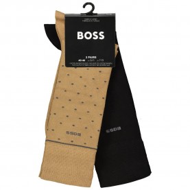 чорапи,мъжки,чорапи,boss,vi,bamboo,socks,2,pairs,medium,beige,(beige,black)