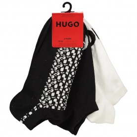 чорапи,дамски,чорапи,hugo,as,uni,logo,socks,3,pairs,white,black,(black)