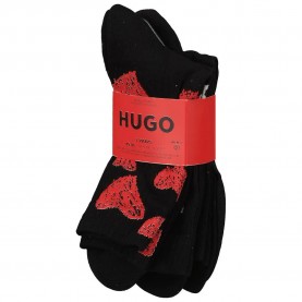 чорапи,мъжки,чорапи,hugo,qs,valentine,socks,3,pairs,red,(black)
