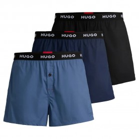 боксерки,мъжко,бельо,hugo,woven,boxers,3,units,blue