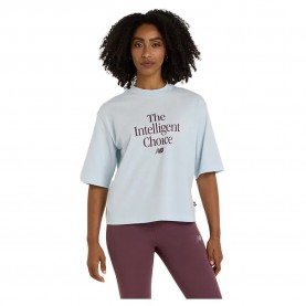 Тениска New balance Intelligent Choice T-Shirt short sleeve T-shirt - Blue (Ice Blue 453) тениска,дамски,тениски,new,balance,intelligent,choice,t,shirt,short,sleeve,t,shirt,blue,(ice,blue,453)