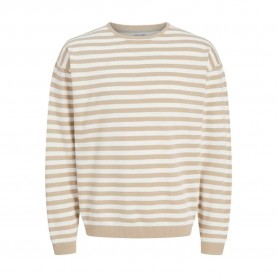 блуза,мъжки,пуловери,jack,&,jones,calvin,sweater,beige,(oxford,tan,stripes,cloud,dancer,stripes)