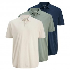 мъжки,блузи,с,яка,jack,&,jones,kane,plus,short,sleeve,polo,3,units,multicolor