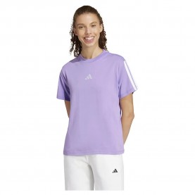 тениска,дамски,тениски,adidas,essentials,3,stripes,cotton,short,sleeve,t,shirt,violet,fusion,white,2,(purple)