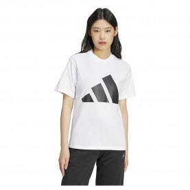 Тениска Adidas Essentials Big Logo Cotton short sleeve T-shirt - White (White / Black) тениска,дамски,тениски,adidas,essentials,big,logo,cotton,short,sleeve,t,shirt,white,(white,black)