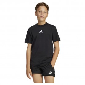 Тениска Adidas Essentials short sleeve T-shirt - Black / White (Black) тениска,детски,тениски,adidas,essentials,short,sleeve,t,shirt,black,white,(black)