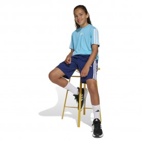 тениска,детски,тениски,adidas,train,essentials,3,stripes,short,sleeve,t,shirt,blue,(bright,cyan,white)