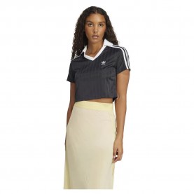 дамски,блузи,с,яка,adidas,originals,adicolor,football,jacquard,v,neck,crop,short,sleeve,polo,black,(black)