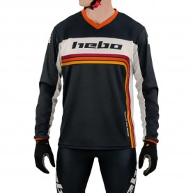 Блуза с дълъг ръкав Hebo Pro Retro long sleeve jersey - Black (Red) блуза,с,дълъг,ръкав,мъжки,тениски,дамски,тениски,hebo,pro,retro,long,sleeve,jersey,black,(red)