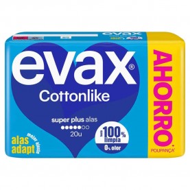 хигиена,тяло,evax,cottonlike,super,plus,wings,compresses,20,units,clear,(multicolor)
