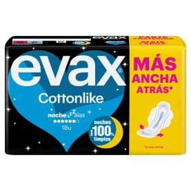 хигиена,тяло,evax,cottonlike,wings,night,compresses,18,units,clear,(multicolor)
